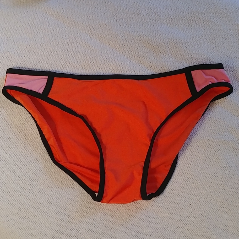 NWOT Pink & Orange Color Block Bikini - Picture 2 of 7